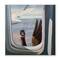 Stupell Industries Hello from a Goose Airplane Window Scene Painting Wood Wall Plaque